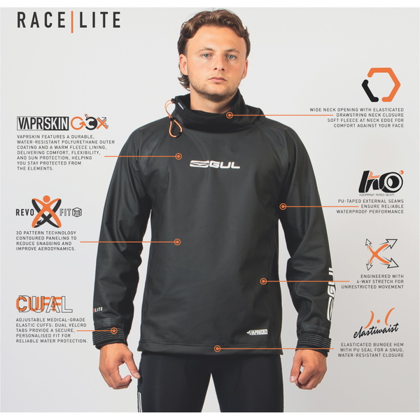 2026 Gul Unisex Race-Lite Spray Top ST0027-BKBK - Black